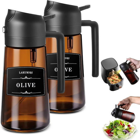 Leakproof 2-in-1 Olive Oil Dispenser & Sprayer - 16oz