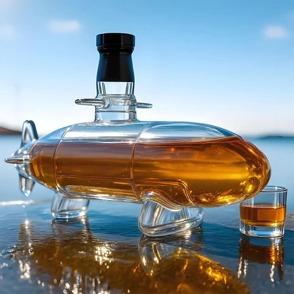 Submarine-Shaped Whiskey Decanter for Entertaining
