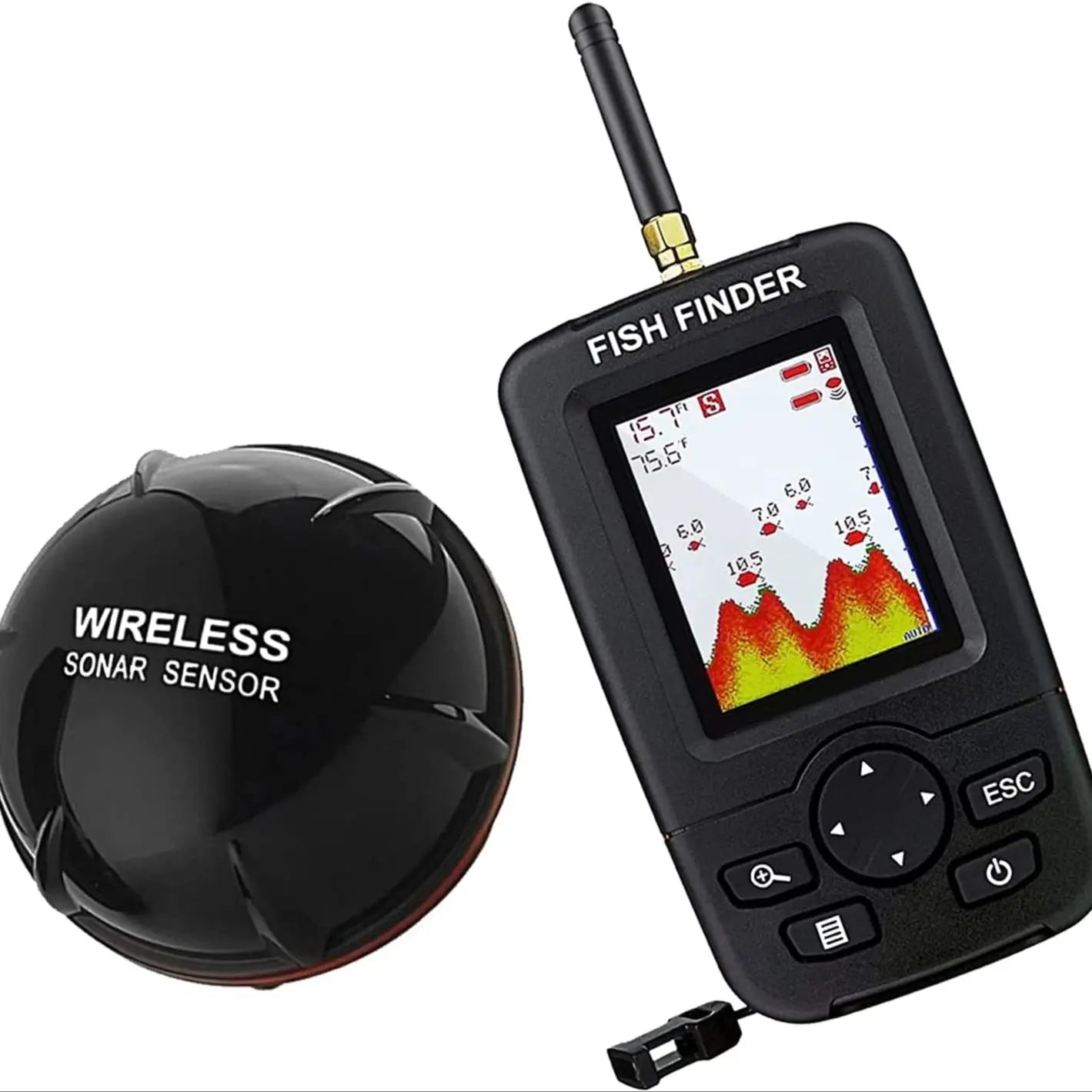 Portable Wireless Sonar Fishing Alert System