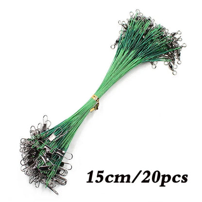 HookUpCo. Steel Fishing Leader with Swivel 30cm - HookUpCo.