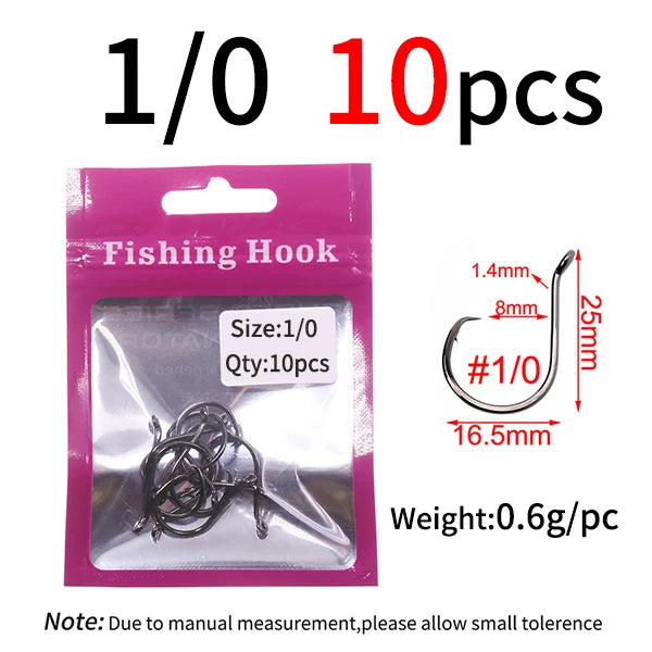 HookUpCo. Heavy-Duty Black Nickel Fishing Hooks - HookUpCo.
