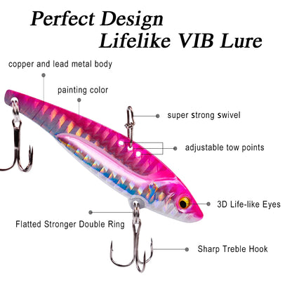 HookUpCo. Vibrating Spoon Bass Fishing Lure - HookUpCo.