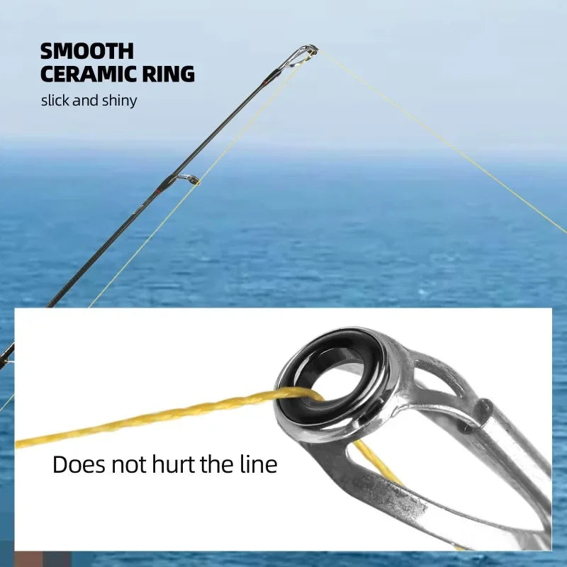 Anti-Tangle Fishing Rod Tip Guide Rings Set