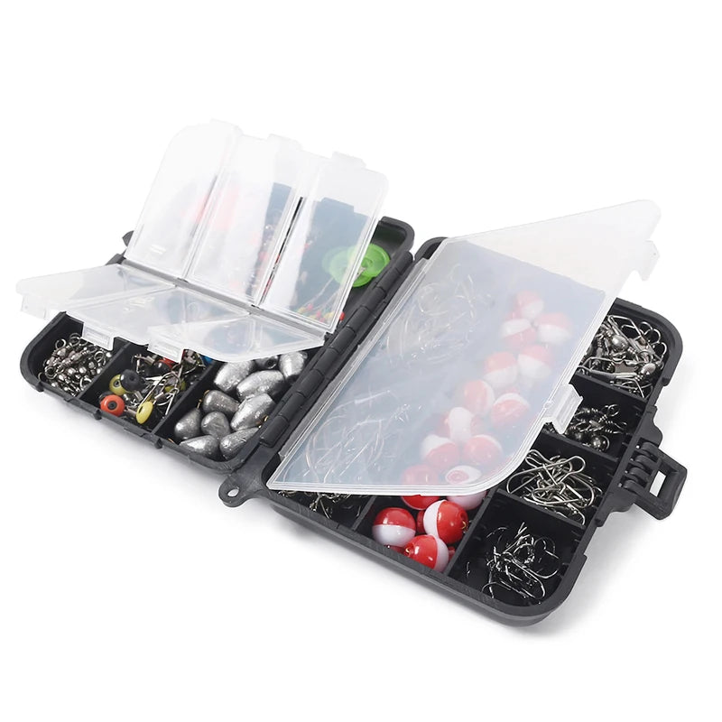 263pcs Fishing Accessory Set with Tackle Box and Tools