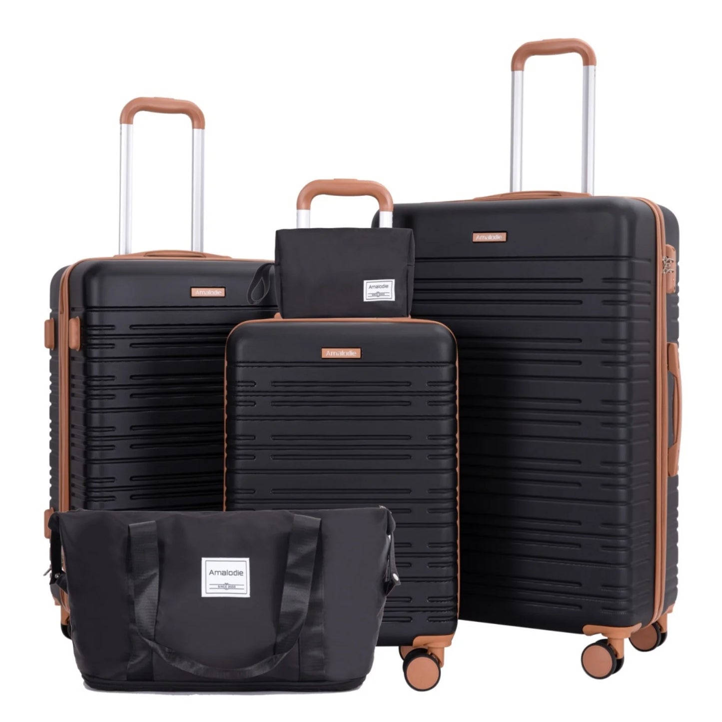 HookUpCo. 5-Piece Travel Luggage Set