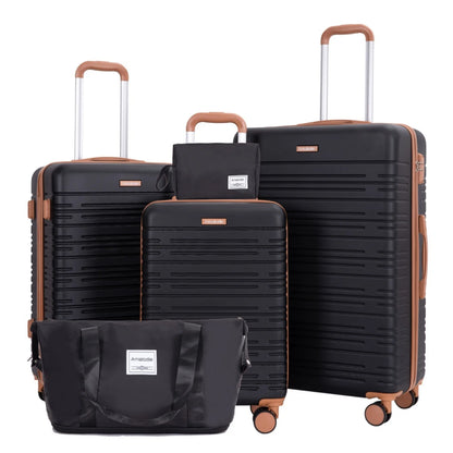 HookUpCo. 5-Piece Travel Luggage Set