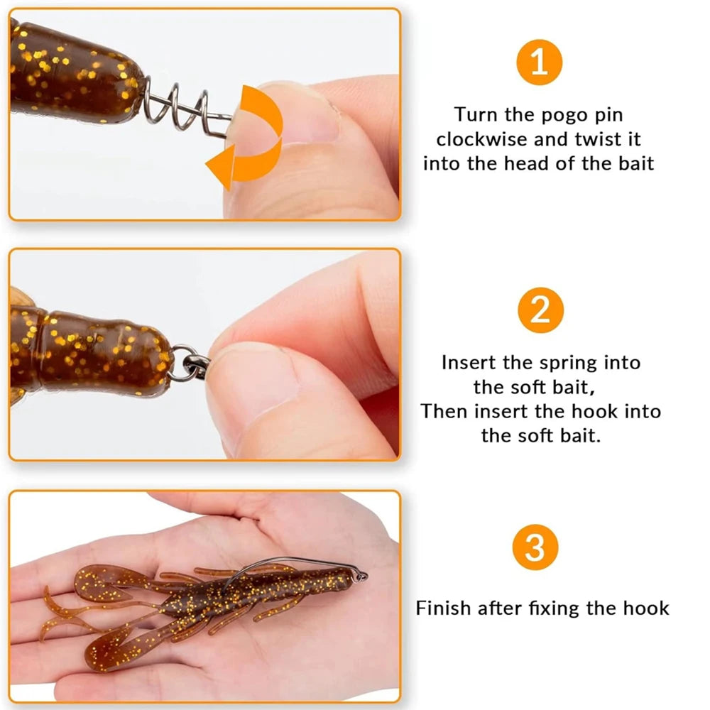 HookUpCo. 10-Pack Sharp Offset Worm Hooks - HookUpCo.