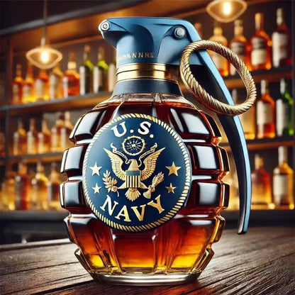Engraved Military Hand Whiskey Bottle Gift