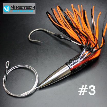 HookUpCo. Stainless Steel Shark Trolling Lures 9.8"