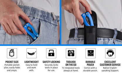 Versatile Folding Multi Tool with Pliers and Knife for Outdoors