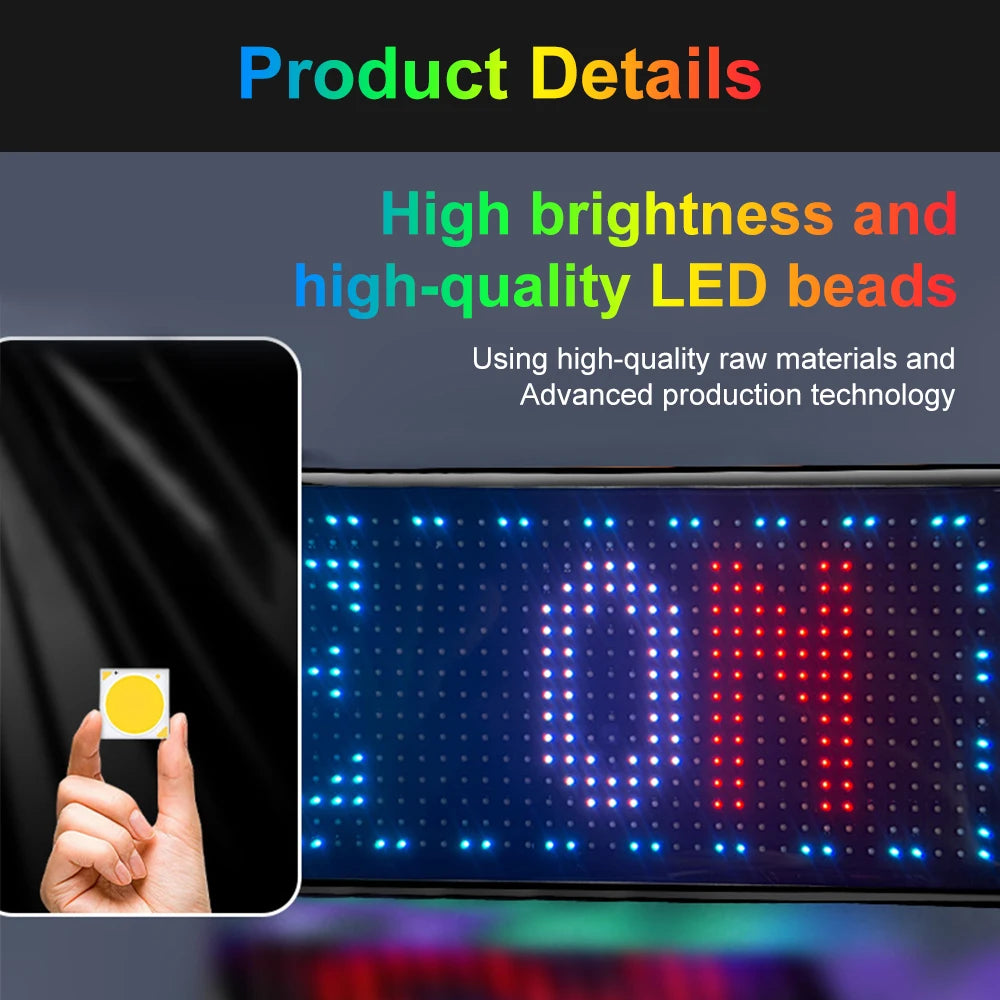 Programmable LED Truck Sign with Remote Control for Custom Ads
