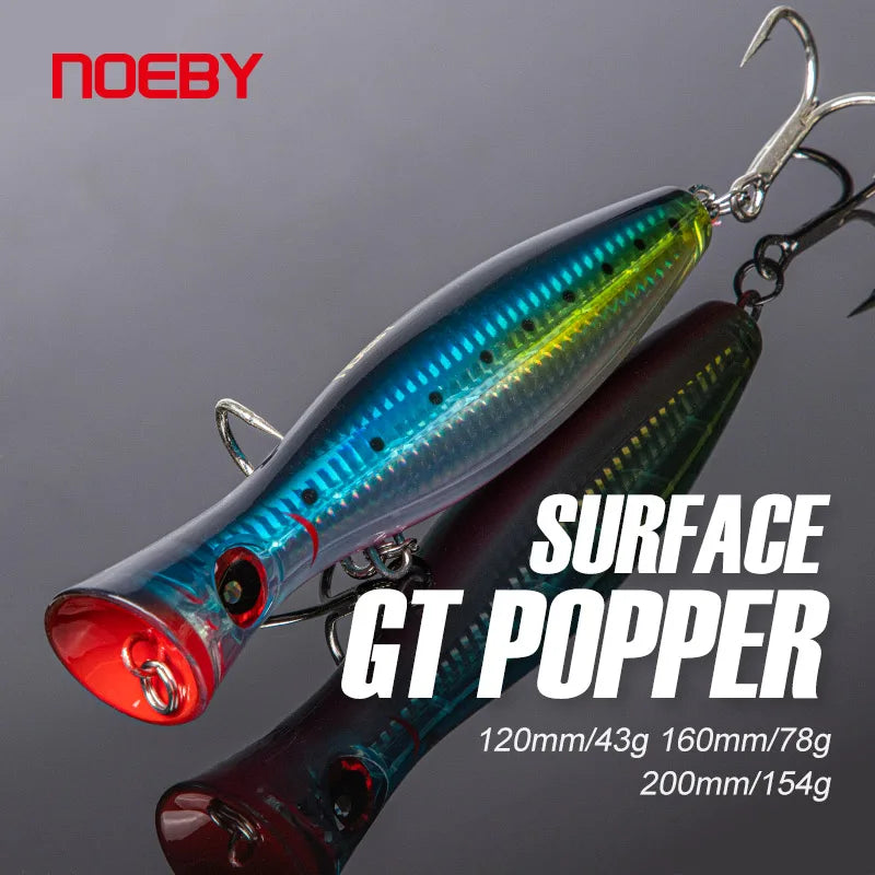 noeby-big-game-popper-fishing-lures-artificial-hard-bait-for-gt-saltwater-fishing-topwater-wobbler-12cm-43g-16cm-78g-20cm-155g
