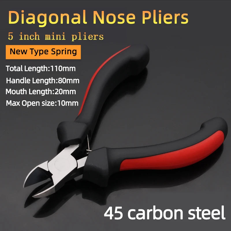 Precision Mini Diagonal Pliers for Jewelry Crafting and DIY