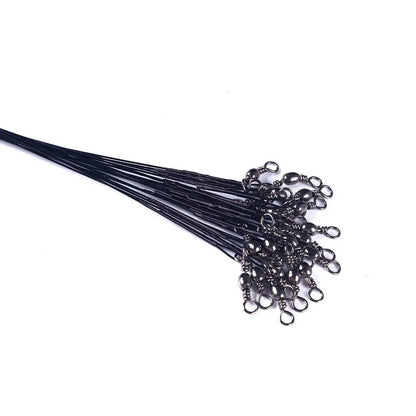 HookUpCo. Steel Fishing Leader with Swivel 30cm - HookUpCo.