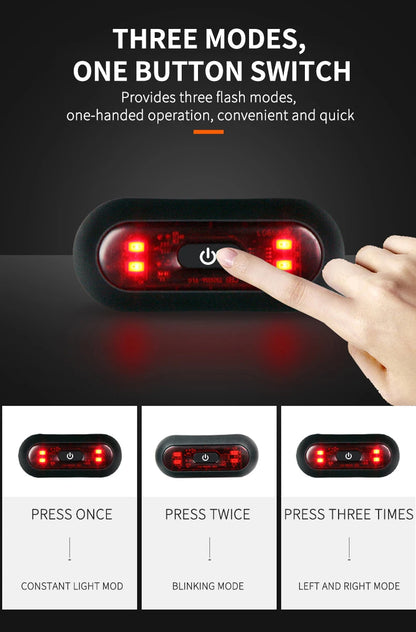 HookUpCo LED Bike Helmet Tail Light