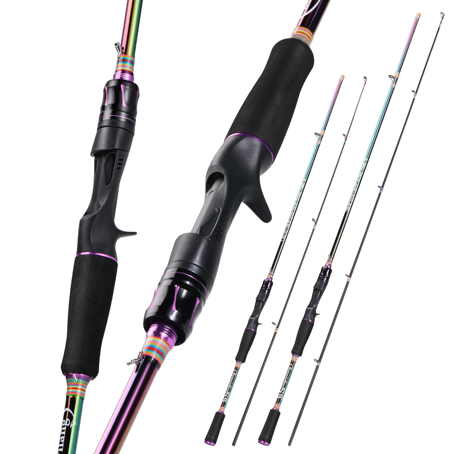 HookUpCo. Carbon Fiber Baitcasting Fishing Rod - HookUpCo.