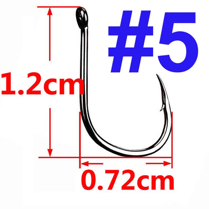 HookUpCo. 100 Pcs Offset Circle Fishing Hooks - HookUpCo.