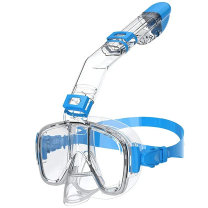 Diving Snorkeling Half Face Anti Fog Swimming Facemask Snorkel Set