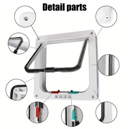 HookUpCo. Two-Way Pet Door with Safety Flap