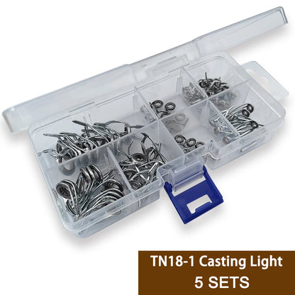 Stainless Steel Fishing Rod Repair Kit - 5 Sets - HookUpCo.