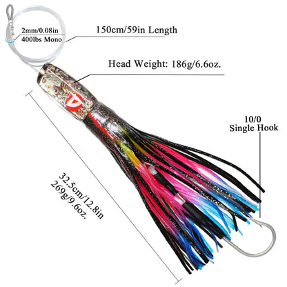 HookUpCo. Saltwater Trolling Lure 12.8" Big Game - HookUpCo.