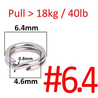 HookUpCo. Stainless Steel Fishing Split Rings 50pcs - HookUpCo.