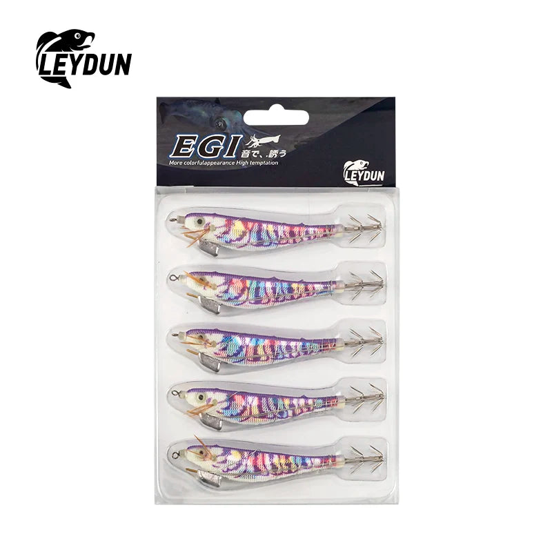 HookUpCo. Luminous Squid Jig Fishing Lures Set - HookUpCo.