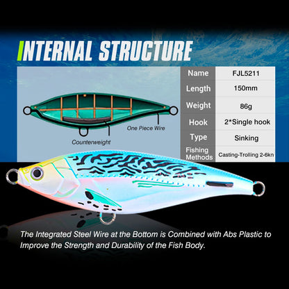 HookUpCo. Heavy Sinking Pencil Fishing Lure - HookUpCo.