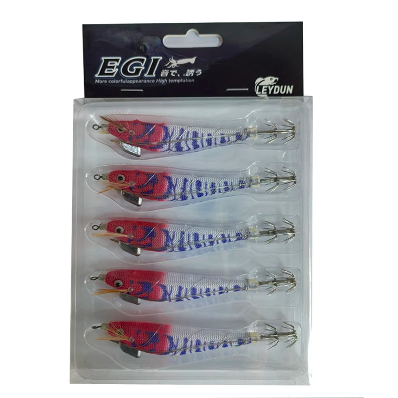 HookUpCo. Luminous Squid Jig Fishing Lures Set - HookUpCo.