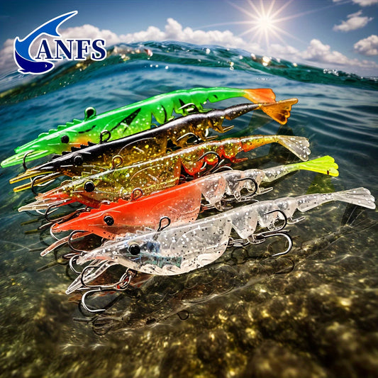 Multi-Jointed Shrimp Fishing Lure for Freshwater & Saltwater