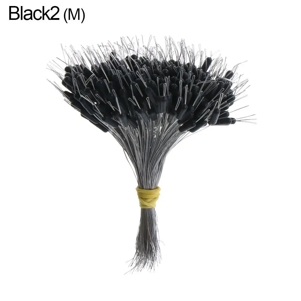 300 Black Silicone Fishing Bobber Stoppers - HookUpCo.
