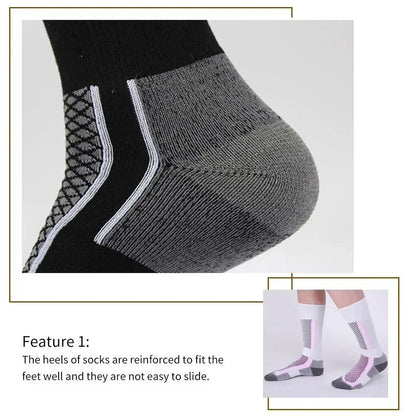HookUpCo. Warm Thick Ski Socks for Outdoor Sports and Hiking