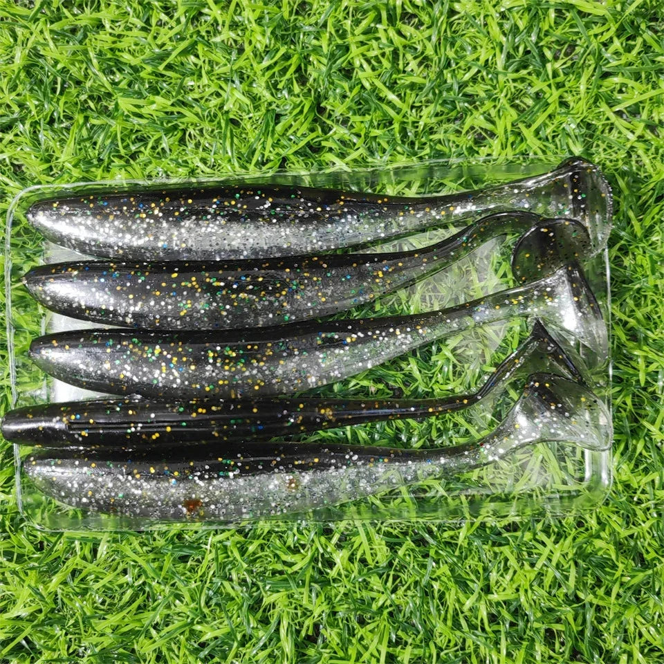 HookUpCo. 5pcs T-Tail Swimbait for Fishing