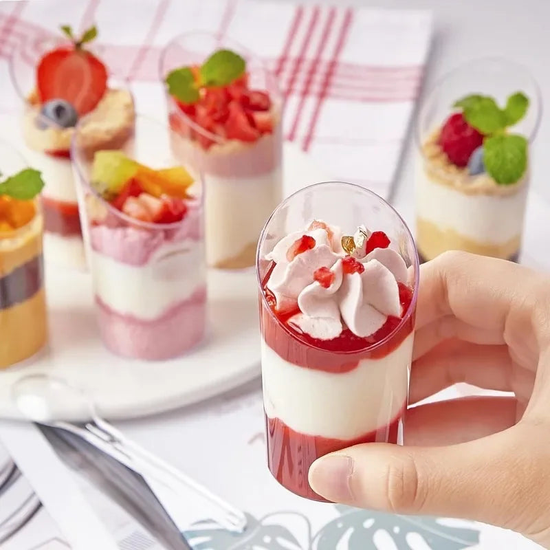 Elegant Plastic Dessert Cups Set