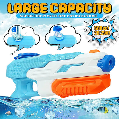 Summer Soaker Water Guns - Long Range Outdoor Fun Wet Play