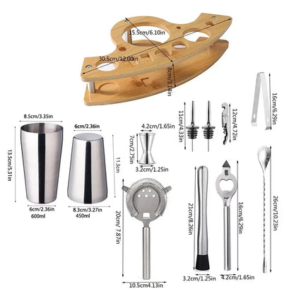 Stainless Steel Cocktail Shaker Set for Parties