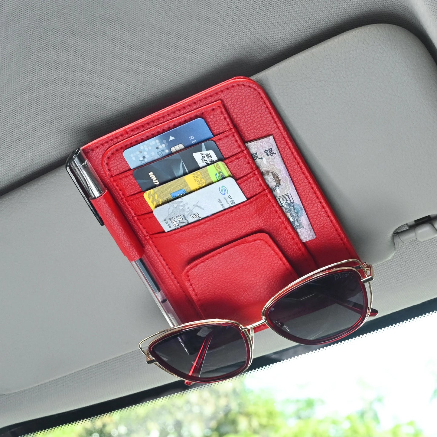 HookUpCo. Car Sun Visor Organizer with Pockets - HookUpCo.