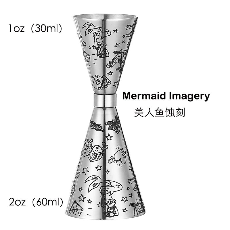 HookUpCo. Stainless Steel Cocktail Jigger Tool