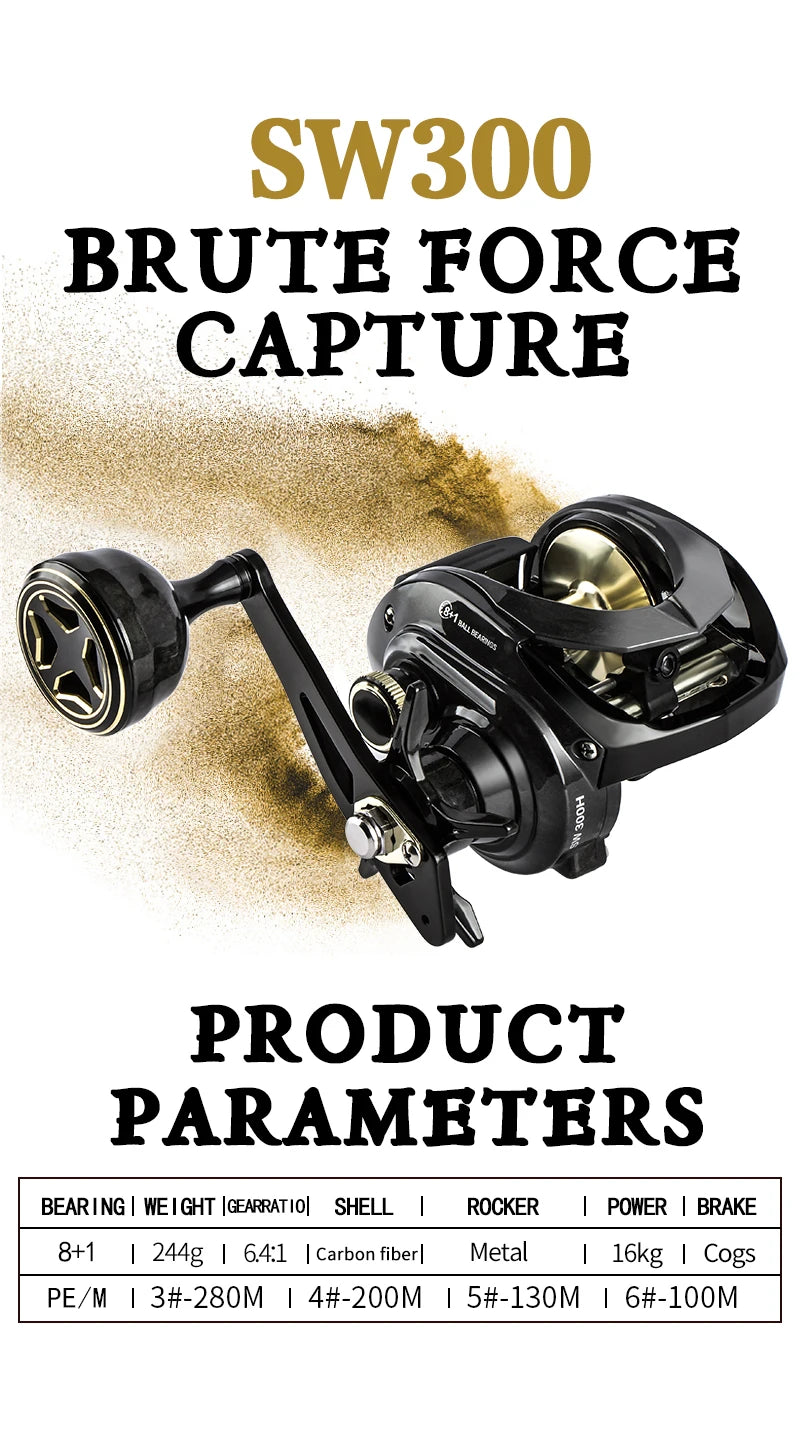 HookUpCo. High-Speed Saltwater Baitcasting Reel - HookUpCo.