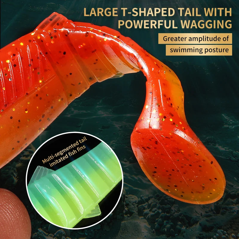 3D Bicolor Smell Cannibal Baits for Fishing