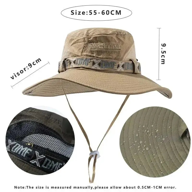 HookUpCo UV Wide Brim Bucket Hat