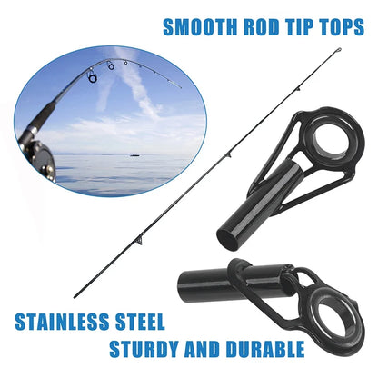 Fishing Rod Guide Repair Kit - 80 Stainless Tips - HookUpCo.