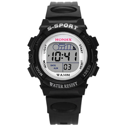 Waterproof LED Sports Watch for Kids with Alarm and Date