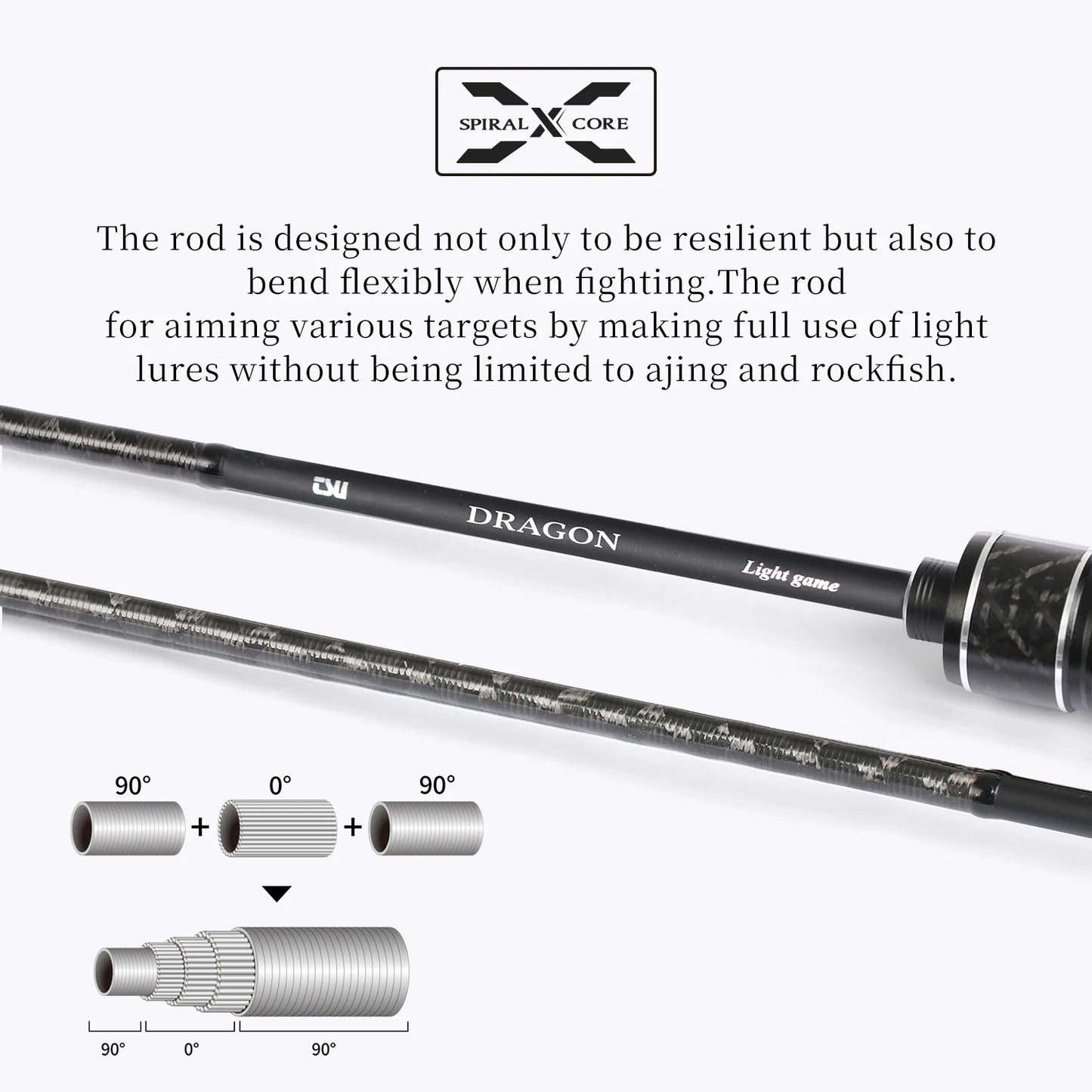 HookUpCo. Dragon Light Carbon Fishing Rod 1.6m - HookUpCo.