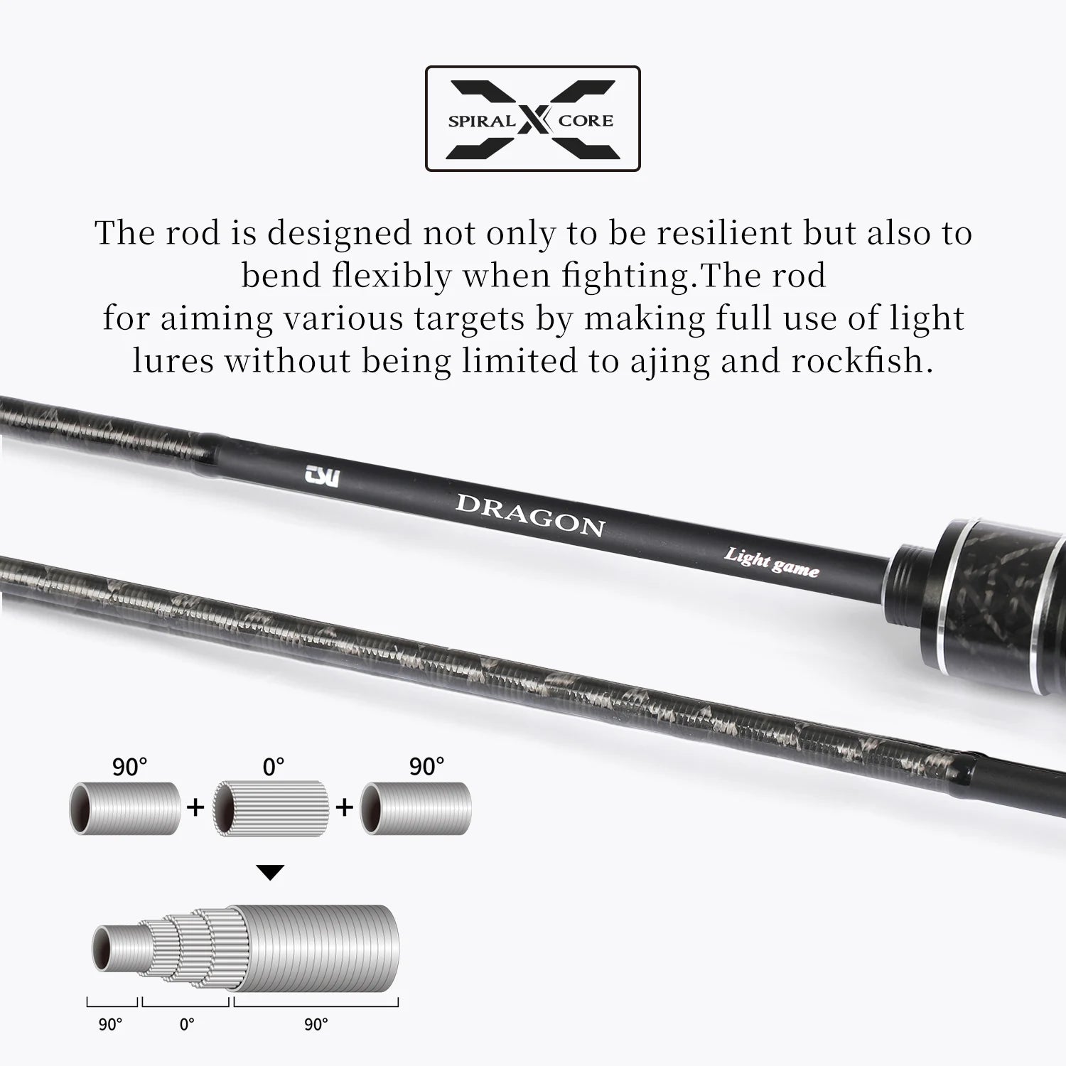 HookUpCo. Dragon Light Carbon Fishing Rod 1.6m - HookUpCo.