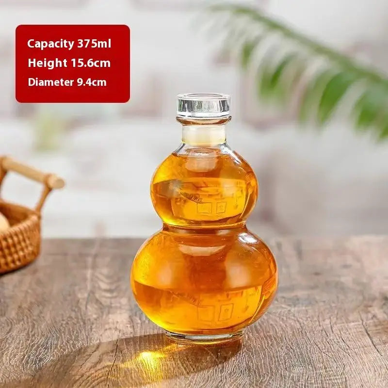 Elegant Borosilicate Glass Wine Bottle with Lid