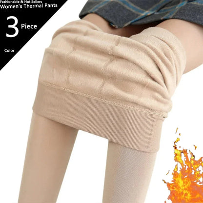 Warm High Waist Velvet Leggings for Women - Casual Comfort