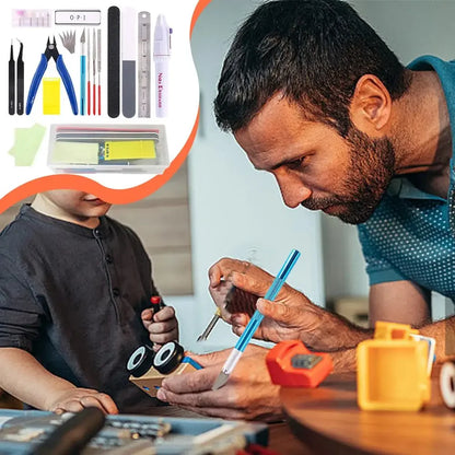 24-Piece Miniature Tool Kit for Model Building