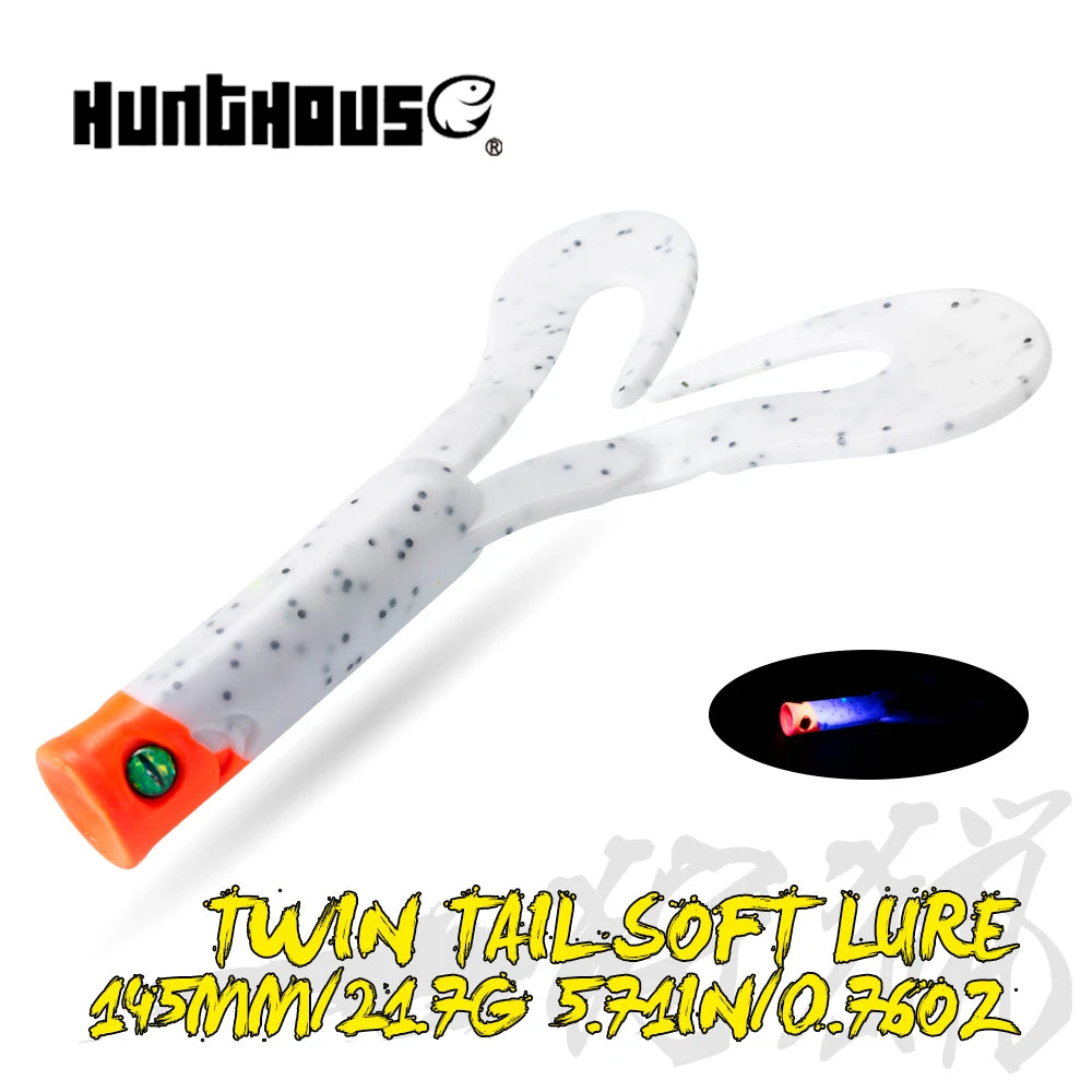 HookUpCo. Twin Tail Soft Fishing Lures, 3PCS - HookUpCo.