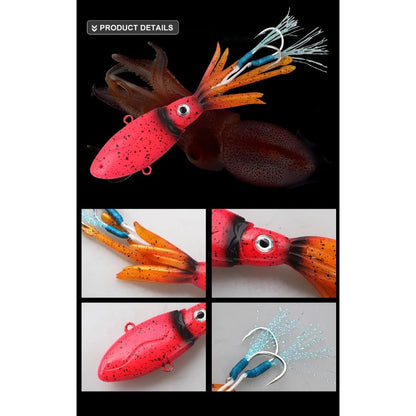 HookUpCo. 40g Squid-Design VIB Lure for Fishing